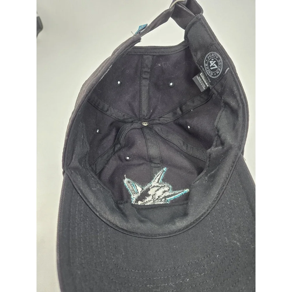 San Jose California Sharks Hockey Team‎ '47 Hat Throwback Crest With Jewels!